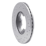Dynamic Friction 1984-1986 Nissan 300ZX Front Right Drilled Silver Brake Rotor by Dynamic Friction Company 621-67074R