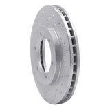 Dynamic Friction 1998-2015 Nissan Frontier Front Left Drilled Silver Brake Rotor by Dynamic Friction Company 621-67085L