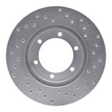 Dynamic Friction 1998-2015 Nissan Frontier Front Left Drilled Silver Brake Rotor by Dynamic Friction Company 621-67085L