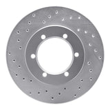 Dynamic Friction 1998-2015 Nissan Frontier Front Left Drilled Silver Brake Rotor by Dynamic Friction Company 621-67085L