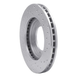 Dynamic Friction 1998-2015 Nissan Frontier Front Left Drilled Silver Brake Rotor by Dynamic Friction Company 621-67085L