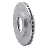 Dynamic Friction 1998-2015 Nissan Frontier Front Right Drilled Silver Brake Rotor by Dynamic Friction Company 621-67085R
