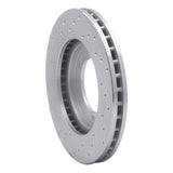 Dynamic Friction 1998-2015 Nissan Frontier Front Right Drilled Silver Brake Rotor by Dynamic Friction Company 621-67085R