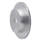 Dynamic Friction 2003-2021 Infiniti FX35 Rear Left Drilled Silver Brake Rotor by Dynamic Friction Company 621-67089L