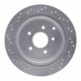 Dynamic Friction 2003-2021 Infiniti FX35 Rear Right Drilled Silver Brake Rotor by Dynamic Friction Company 621-67089R