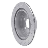 Dynamic Friction 2003-2021 Infiniti FX35 Rear Right Drilled Silver Brake Rotor by Dynamic Friction Company 621-67089R