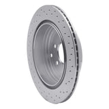 Dynamic Friction 2005-2012 Nissan Pathfinder Rear Left Drilled Silver Brake Rotor by Dynamic Friction Company 621-67093L