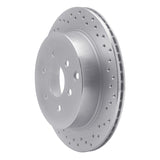 Dynamic Friction 2005-2012 Nissan Pathfinder Rear Right Drilled Silver Brake Rotor by Dynamic Friction Company 621-67093R