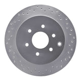 Dynamic Friction 2005-2012 Nissan Pathfinder Rear Right Drilled Silver Brake Rotor by Dynamic Friction Company 621-67093R
