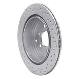 Dynamic Friction 2005-2012 Nissan Pathfinder Rear Right Drilled Silver Brake Rotor by Dynamic Friction Company 621-67093R