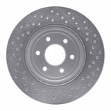 Dynamic Friction 2008-2011 Nissan Pathfinder Front Left Drilled Silver Brake Rotor by Dynamic Friction Company 621-67099L