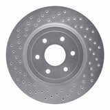 Dynamic Friction 2008-2011 Nissan Pathfinder Front Left Drilled Silver Brake Rotor by Dynamic Friction Company 621-67099L
