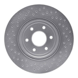 Dynamic Friction 2008-2011 Nissan Pathfinder Front Right Drilled Silver Brake Rotor by Dynamic Friction Company 621-67099R