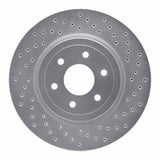 Dynamic Friction 2008-2011 Nissan Pathfinder Front Right Drilled Silver Brake Rotor by Dynamic Friction Company 621-67099R