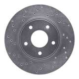 Dynamic Friction 2011-2022 Chevrolet City Express Front Left Drilled Silver Brake Rotor by Dynamic Friction Company 621-67103L