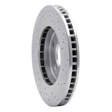 Dynamic Friction 2011-2022 Chevrolet City Express Front Left Drilled Silver Brake Rotor by Dynamic Friction Company 621-67103L