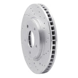 Dynamic Friction 2011-2022 Chevrolet City Express Front Right Drilled Silver Brake Rotor by Dynamic Friction Company 621-67103R