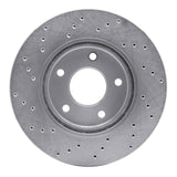 Dynamic Friction 2011-2022 Chevrolet City Express Front Right Drilled Silver Brake Rotor by Dynamic Friction Company 621-67103R