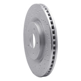 Dynamic Friction 2014-2019 Nissan Rogue Hybrid Front Left Drilled Silver Brake Rotor by Dynamic Friction Company 621-67104L