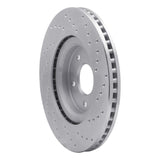 Dynamic Friction 2014-2019 Nissan Rogue Hybrid Front Left Drilled Silver Brake Rotor by Dynamic Friction Company 621-67104L