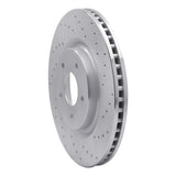 Dynamic Friction 2014-2019 Nissan Rogue Hybrid Front Right Drilled Silver Brake Rotor by Dynamic Friction Company 621-67104R