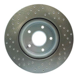Dynamic Friction 2013-2021 Infiniti JX35 Front Right Drilled Silver Brake Rotor by Dynamic Friction Company 621-67105R