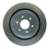 Dynamic Friction 2016-2021 Nissan Titan XD Rear Right Drilled Silver Brake Rotor by Dynamic Friction Company 621-67109R