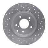 Dynamic Friction 1990-1996 Infiniti Q45 Rear Left Drilled Silver Brake Rotor by Dynamic Friction Company 621-68003L