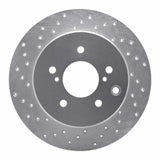 Dynamic Friction 1990-1996 Infiniti Q45 Rear Left Drilled Silver Brake Rotor by Dynamic Friction Company 621-68003L