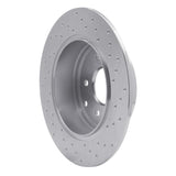 Dynamic Friction 1990-1996 Infiniti Q45 Rear Left Drilled Silver Brake Rotor by Dynamic Friction Company 621-68003L