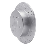 Dynamic Friction 1990-1996 Infiniti Q45 Rear Right Drilled Silver Brake Rotor by Dynamic Friction Company 621-68003R