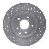Dynamic Friction 1990-1996 Infiniti Q45 Rear Right Drilled Silver Brake Rotor by Dynamic Friction Company 621-68003R