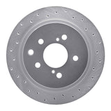 Dynamic Friction 1993-2001 Infiniti J30 Rear Left Drilled Silver Brake Rotor by Dynamic Friction Company 621-68004L