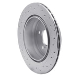 Dynamic Friction 1993-2001 Infiniti J30 Rear Left Drilled Silver Brake Rotor by Dynamic Friction Company 621-68004L