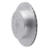 Dynamic Friction 1993-2001 Infiniti J30 Rear Right Drilled Silver Brake Rotor by Dynamic Friction Company 621-68004R