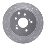 Dynamic Friction 1993-2001 Infiniti J30 Rear Right Drilled Silver Brake Rotor by Dynamic Friction Company 621-68004R