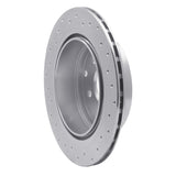 Dynamic Friction 1993-2001 Infiniti J30 Rear Right Drilled Silver Brake Rotor by Dynamic Friction Company 621-68004R