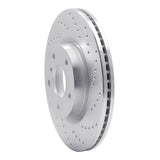 Dynamic Friction 2003-2005 Nissan 350Z Front Right Drilled Silver Brake Rotor by Dynamic Friction Company 621-68007R