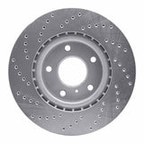Dynamic Friction 2003-2005 Nissan 350Z Front Right Drilled Silver Brake Rotor by Dynamic Friction Company 621-68007R