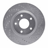 Dynamic Friction 2003-2005 Nissan 350Z Front Right Drilled Silver Brake Rotor by Dynamic Friction Company 621-68007R