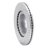 Dynamic Friction 2003-2005 Nissan 350Z Front Right Drilled Silver Brake Rotor by Dynamic Friction Company 621-68007R