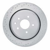 Dynamic Friction 2007-2015 Infiniti G35 Rear Left Drilled Silver Brake Rotor by Dynamic Friction Company 621-68010L