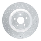 Dynamic Friction 2008-2021 Nissan 350Z Front Right Drilled Silver Brake Rotor by Dynamic Friction Company 621-68012R
