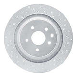 Dynamic Friction 2008-2020 Nissan 350Z Rear Right Drilled Silver Brake Rotor by Dynamic Friction Company 621-68013R