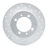Dynamic Friction 1988-1993 Dodge 2000 GTX Rear Left Drilled Silver Brake Rotor by Dynamic Friction Company 621-72011L