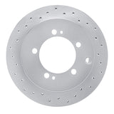 Dynamic Friction 1991-1999 Mitsubishi 3000GT Rear Left Drilled Silver Brake Rotor by Dynamic Friction Company 621-72016L