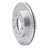 Dynamic Friction 1988-2007 Dodge 2000 GTX Front Left Drilled Silver Brake Rotor by Dynamic Friction Company 621-72022L