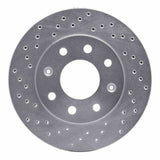 Dynamic Friction 1988-2007 Dodge 2000 GTX Front Left Drilled Silver Brake Rotor by Dynamic Friction Company 621-72022L