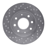 Dynamic Friction 1988-2007 Dodge 2000 GTX Front Right Drilled Silver Brake Rotor by Dynamic Friction Company 621-72022R