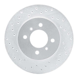 Dynamic Friction 1998-2007 Mitsubishi Lancer Front Left Drilled Silver Brake Rotor by Dynamic Friction Company 621-72033L